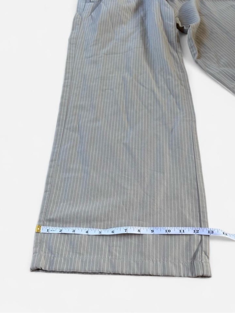 NWT Aerie Wide Leg Flowy Cotton Pants Office Siren Chic Pinstripe Stretchy Waist - Picture 5 of 8